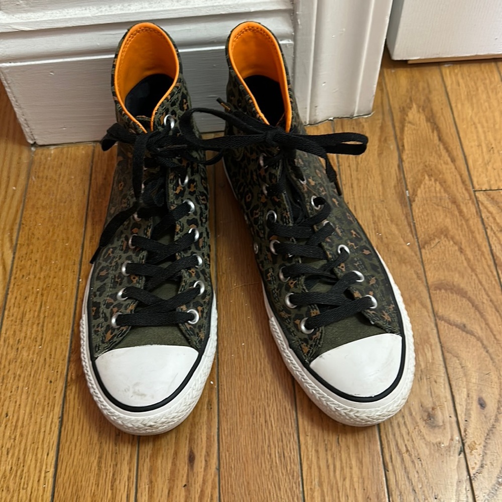 Converse High Tops with Leopard Print